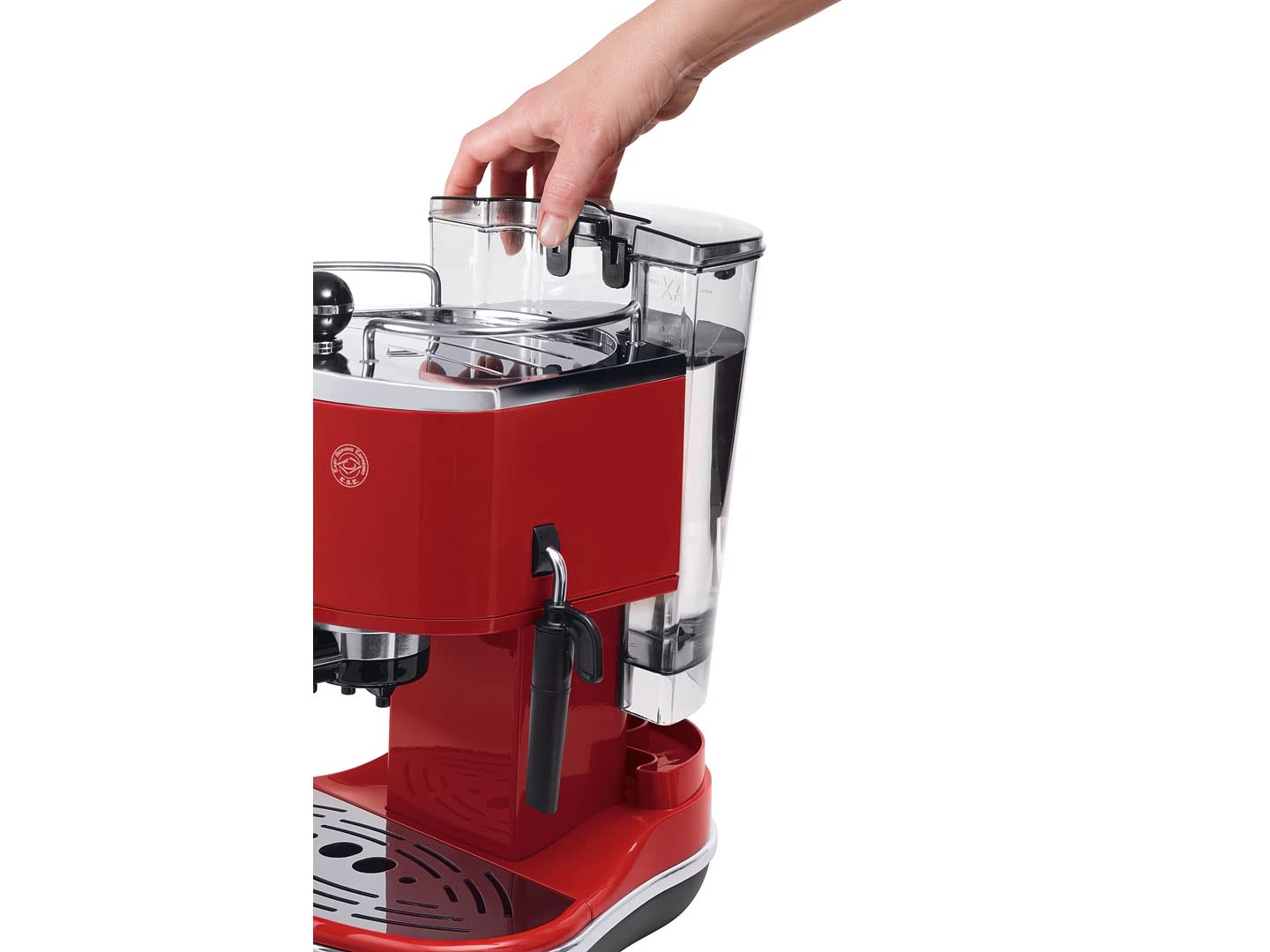 Icona Macchina da Caffè Espresso Manuale, Caffè in Polvere o in Cialde, Rouge - Exclusive at Caforio