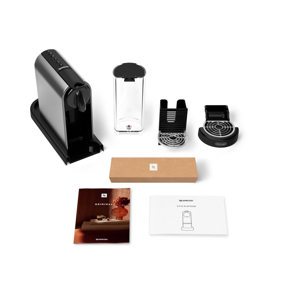 Machine à Café Citiz Argent, 19 Bars + Kit de Bienvenue, Design Moderne, Expresso, Lungo et Americano, Arrêt Automatique, - Exclusive at Caforio