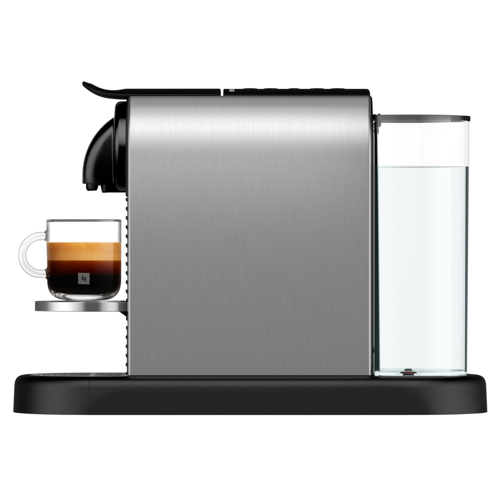 Machine à Café Citiz Argent, 19 Bars + Kit de Bienvenue, Design Moderne, Expresso, Lungo et Americano, Arrêt Automatique, - Exclusive at Caforio