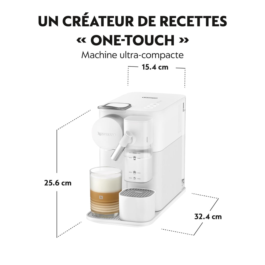 Machine à café Lattissima One Blanche, 19 Bars + Kit de Bienvenue, Blanc - Exclusive at Caforio