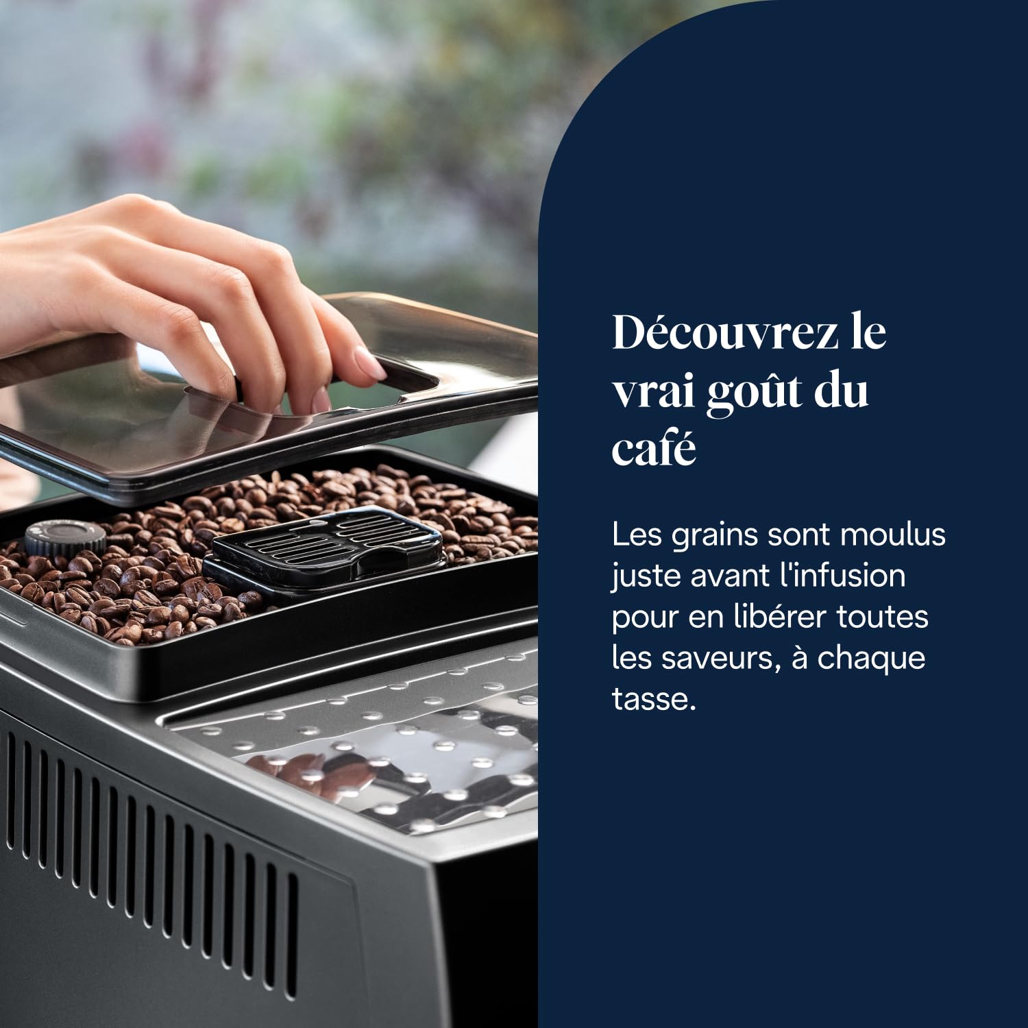 Magnifica S - Perfetto Machine à Café Automatique avec Mousseur à Lait Manuel, Noir - Exclusive at Caforio