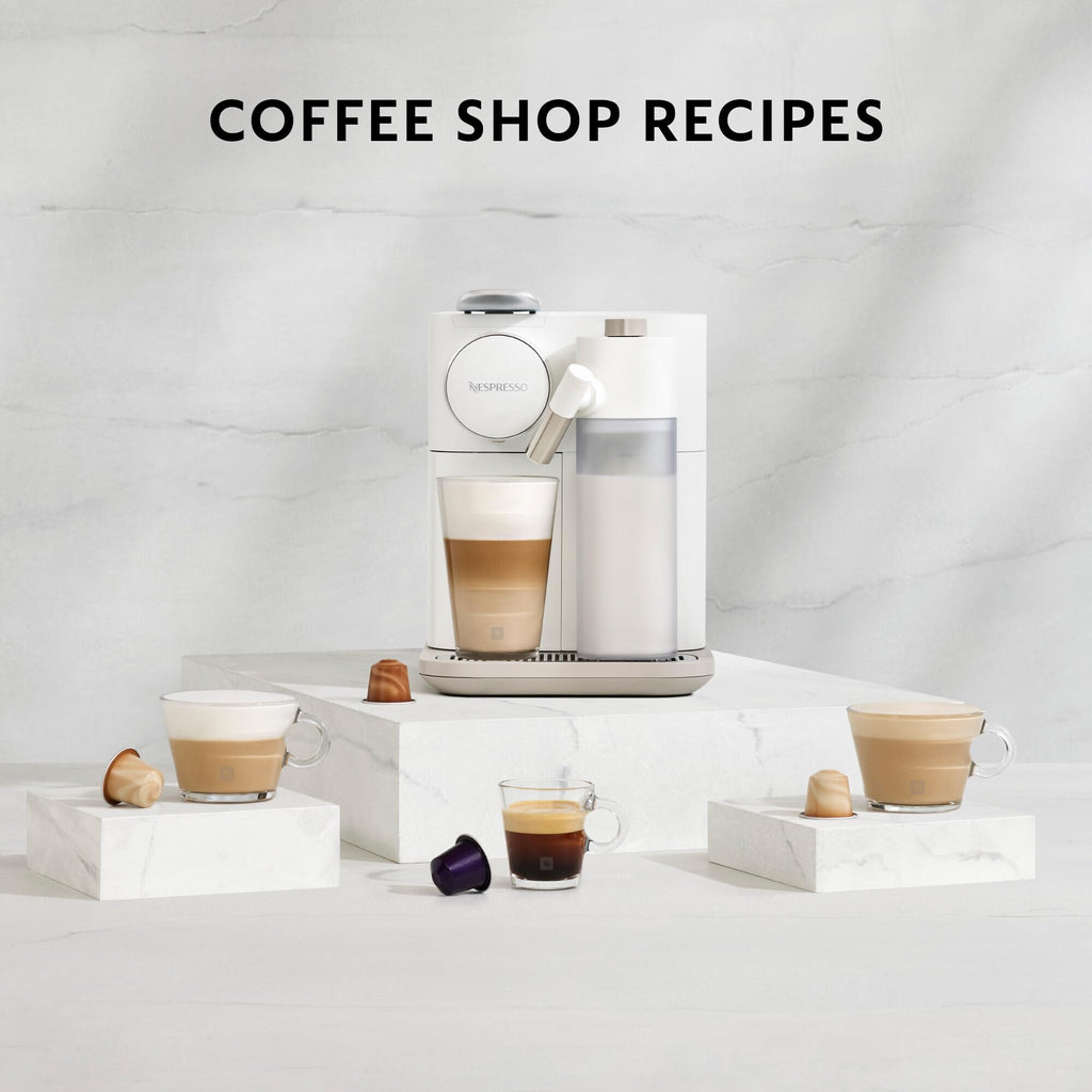 Machine à café Gran Lattissima Blanche, 19 Bars + Kit de Bienvenue, Design Compact, Expresso, Lungo et Recettes Lactées, Arrêt Automatique, Blanc - Exclusive at Caforio