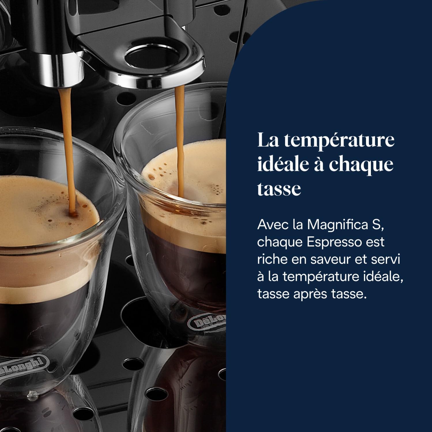 Magnifica S - Perfetto Machine à Café Automatique avec Mousseur à Lait Manuel, Noir - Exclusive at Caforio