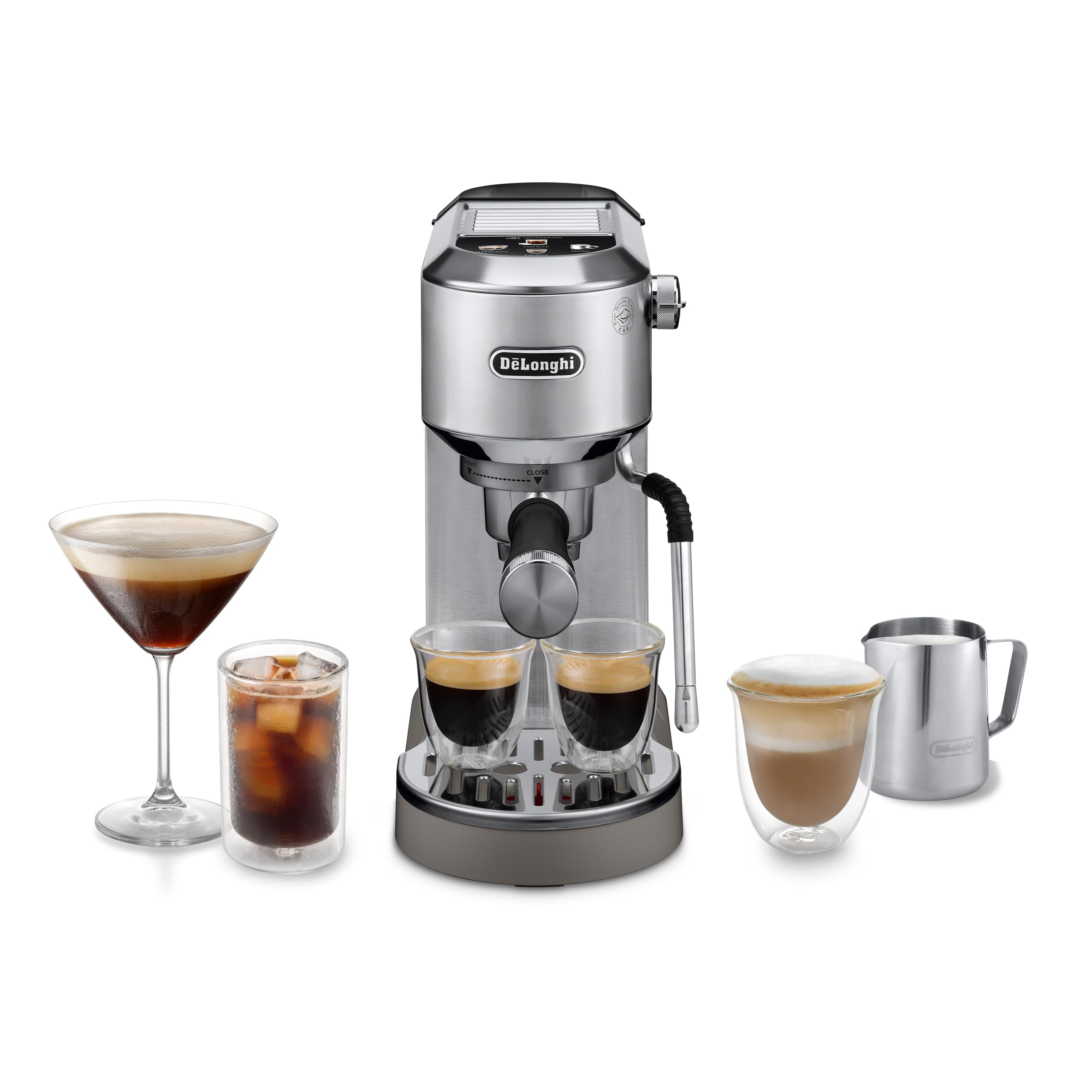 Dedica Duo Barista Machine à café avec pompe, expresso et infusion à froid, Métal - Exclusive at Caforio