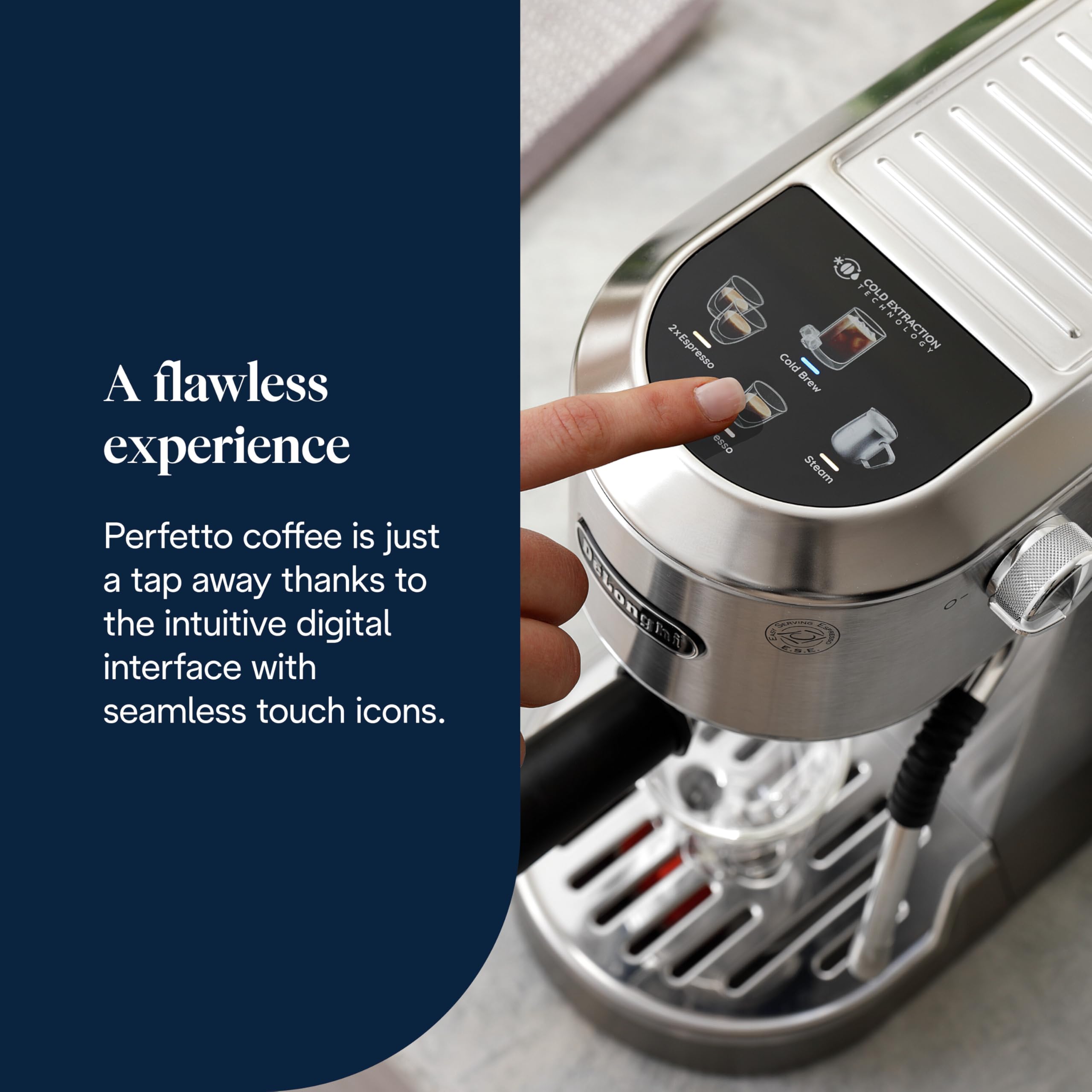 Dedica Duo Barista Machine à café avec pompe, expresso et infusion à froid, Métal - Exclusive at Caforio